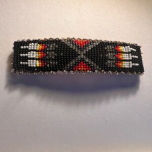 Beaded hair barrette